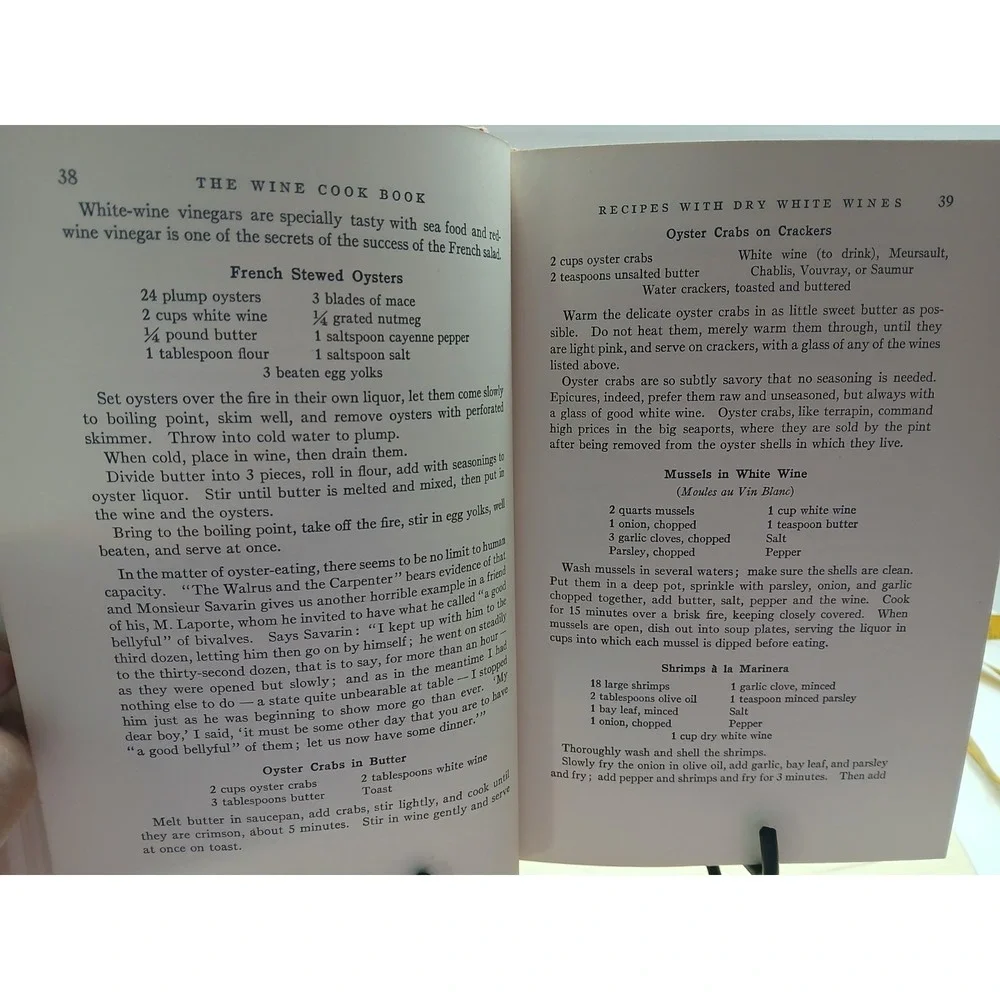 The Wine Cook Book 1934 The Browns Cora, Rose Bob Classical Recipes